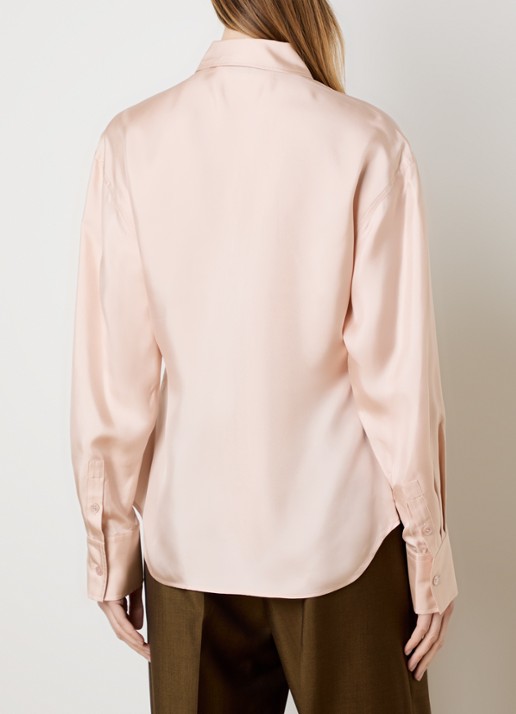 Róhe Blouse van zijde - achterkant 3 lichtroze