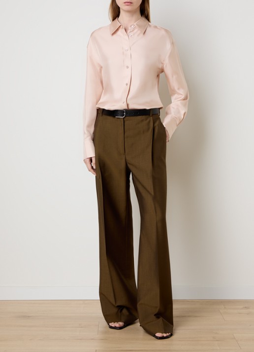 Róhe Blouse van zijde - voorkant 5 lichtroze