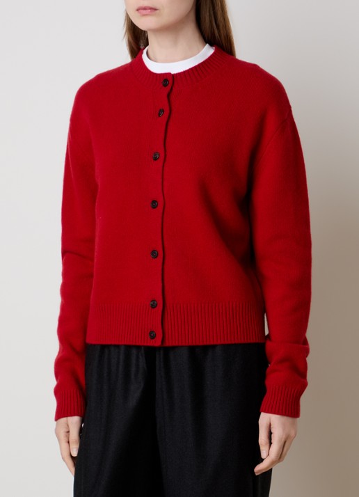 Róhe Fijngebreid vest in kasjmierblend