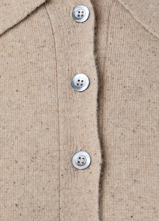 Róhe Fijngebreide trui in zijdeblend - detail 2 beige