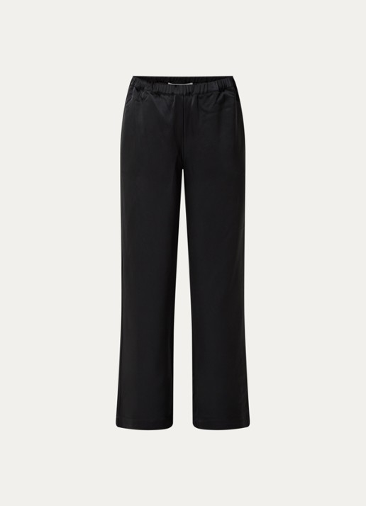 Róhe High waist flared fit broek van satijn