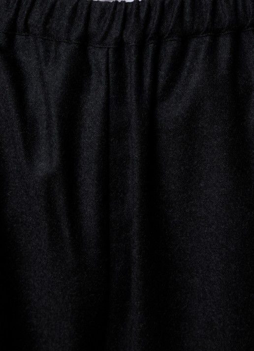 Róhe High waist loose fit pantalon van scheerwol - detail 3 antraciet