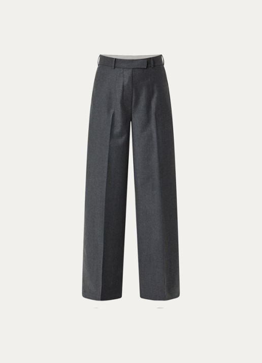 Róhe High waist wide fit pantalon met steekzakken