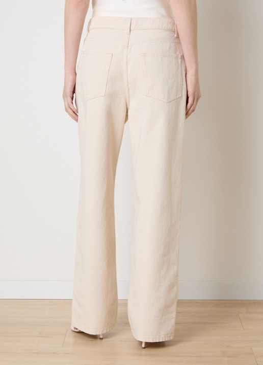 Róhe Low waist loose fit jeans met steekzakken - achterkant beige