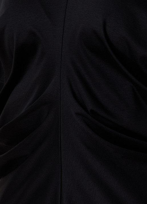 Róhe Top in zijdeblend met plooidetail - detail 5 zwart