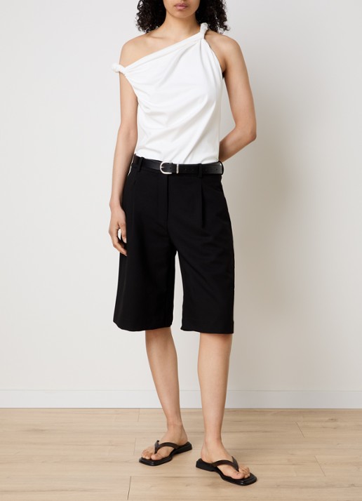 Róhe Top met asymmetrische hals - voorkant 5 wit