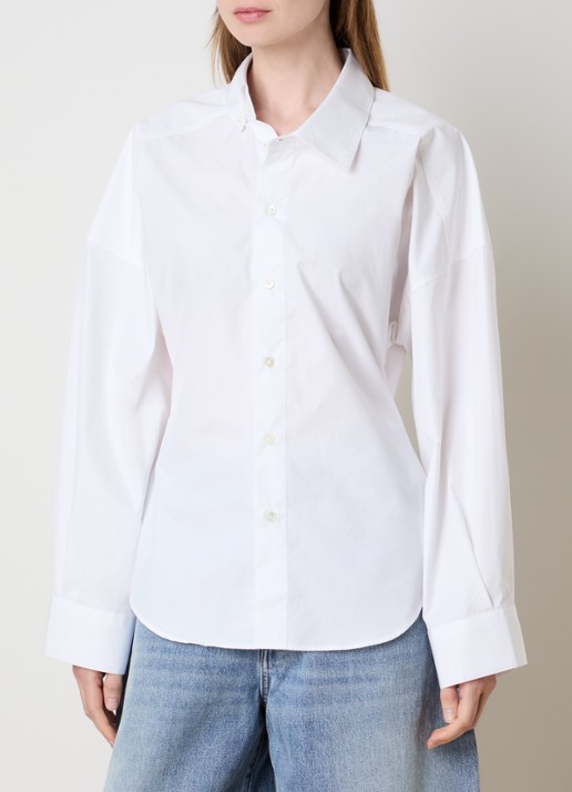 Róhe Uneven blouse met kraag
