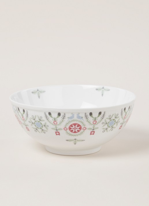 Rörstrand Swedish Grace Winter serveerschaal 21 cm - voorkant 2 wit