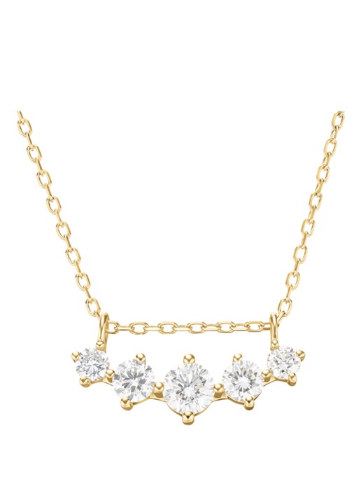 Rosefield 5 Stone ketting van 14 karaat geelgoud - detail goud