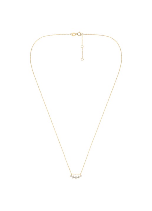 Rosefield 5 Stone ketting van 14 karaat geelgoud - detail 2 goud