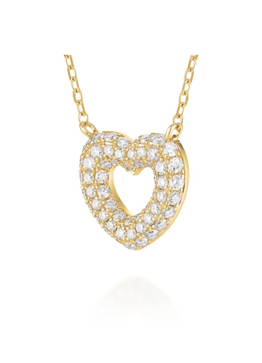 Rosefield Bubble Heart ketting van 14 karaat geelgoud - detail 2 goud
