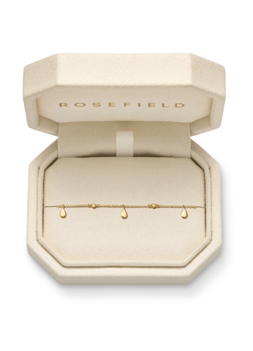 Rosefield Dangling Drops armband van 14 karaat geelgoud - detail 4 goud