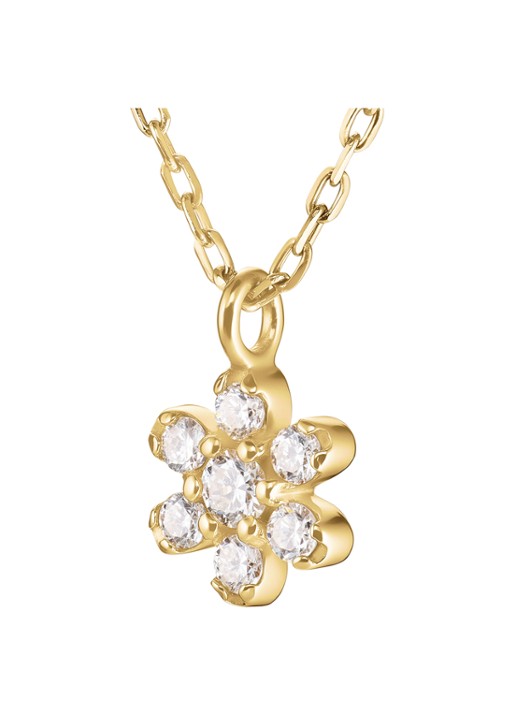 Rosefield Flower ketting van 14 karaat geelgoud - detail 2 goud