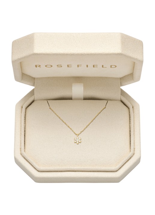 Rosefield Flower ketting van 14 karaat geelgoud - detail 3 goud
