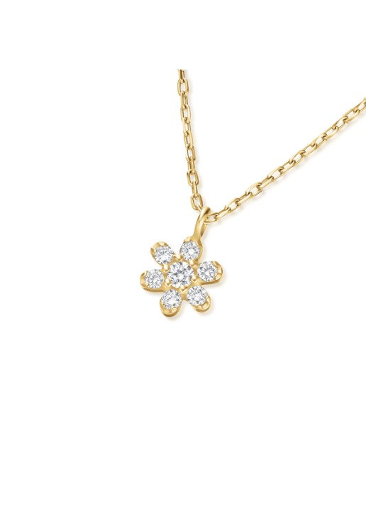 Rosefield Flower ketting van 14 karaat geelgoud