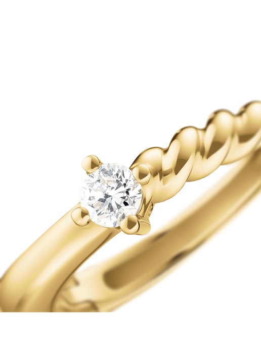 Rosefield Half Twist oorringen van 14 karaat geelgoud - detail 5 goud