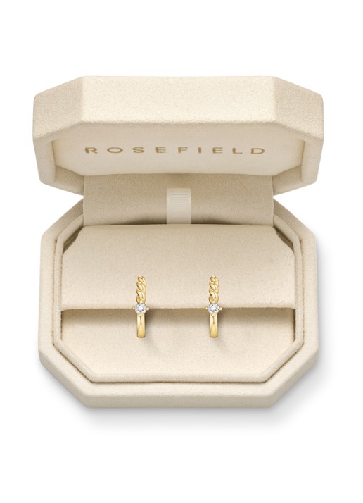 Rosefield Half Twist oorringen van 14 karaat geelgoud - detail 6 goud