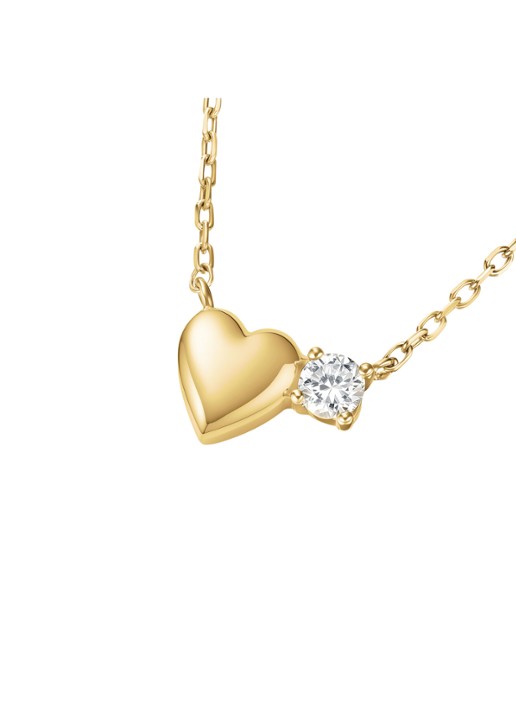 Rosefield Heart ketting van 14 karaat geelgoud - detail 4 goud