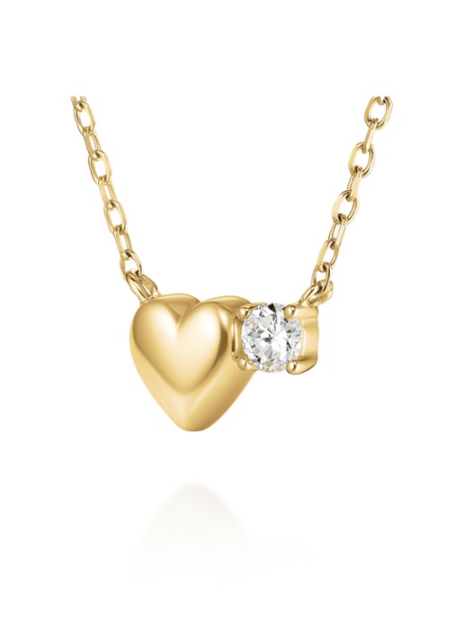 Rosefield Heart ketting van 14 karaat geelgoud - detail 5 goud