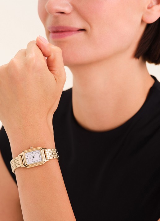 Rosefield Ivy horloge OCWGSG-OC01 - voorkant 5 goud