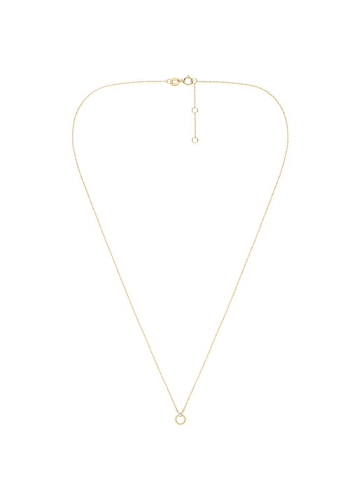 Rosefield Open Circle ketting van 14 karaat geelgoud - detail goud