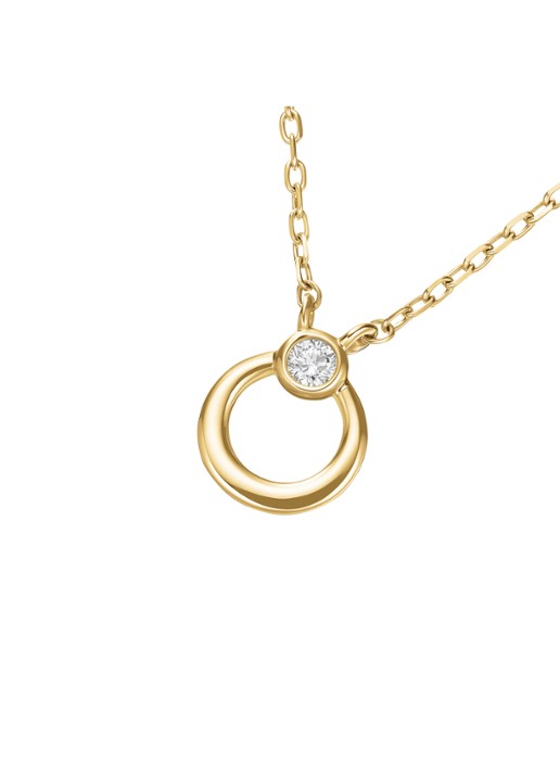 Rosefield Open Circle ketting van 14 karaat geelgoud - detail 2 goud