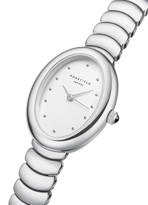 Rosefield Ovale horloge OVWSSS-OV20 - detail zilver