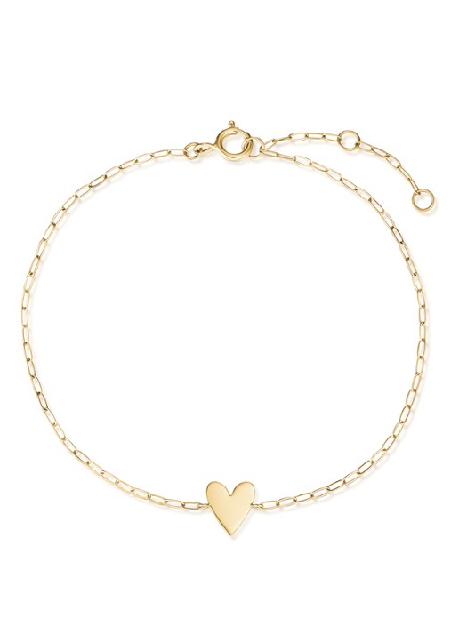 Rosefield Plain Heart armband van 14 karaat geelgoud - detail 2 goud