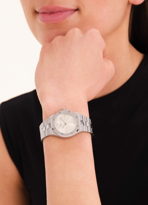Rosefield Rose horloge SPCSSS-SP03 - voorkant 2 zilver