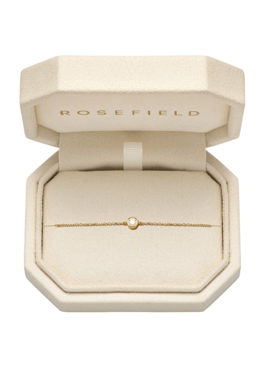Rosefield Round Solitaire armband van 14 karaat geelgoud - detail 3 goud