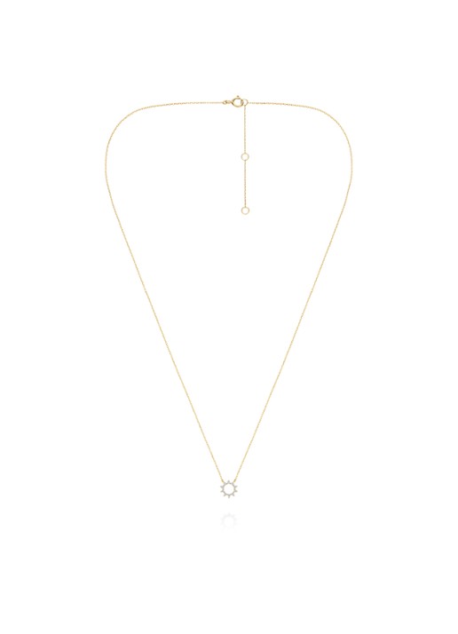 Rosefield Sun ketting van 14 karaat geelgoud - detail goud