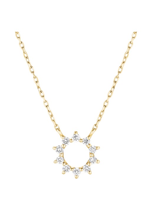 Rosefield Sun ketting van 14 karaat geelgoud