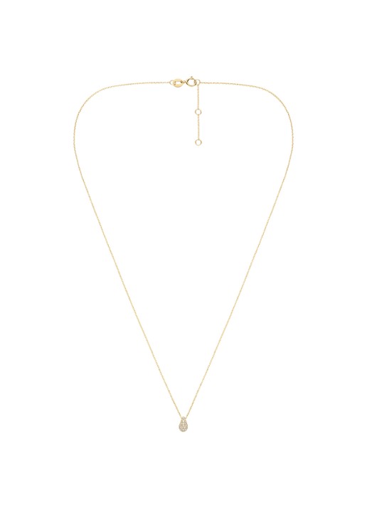 Rosefield Teardrop Pave ketting van 14 karaat geelgoud - detail goud