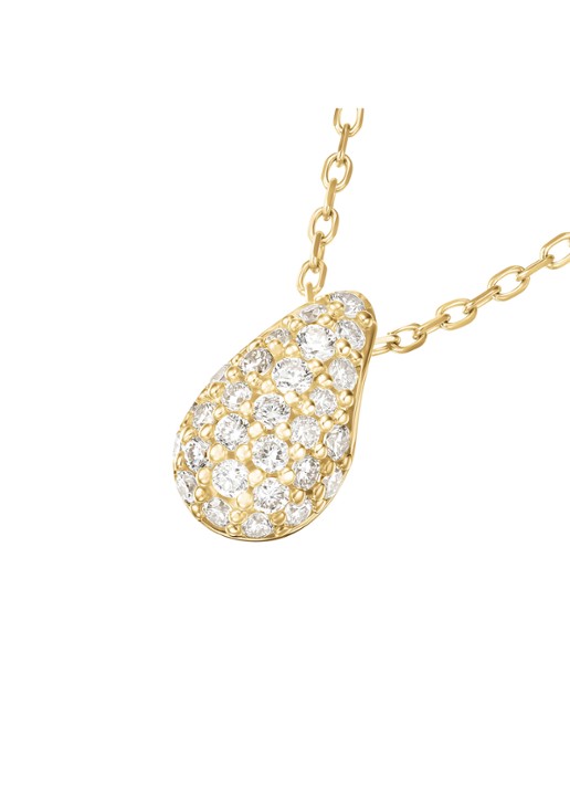Rosefield Teardrop Pave ketting van 14 karaat geelgoud - detail 3 goud