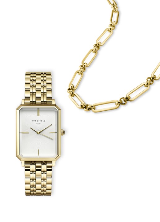 Rosefield The Octagon giftset horloge OWGSG-X269 - detail 2 goud