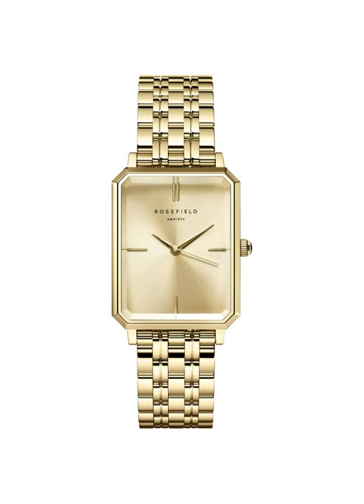 Rosefield The Octagon horloge en armband in giftbox OCCYG-X274 - voorkant 2 goud