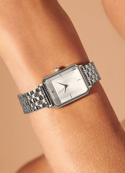 Rosefield The Octagon horloge OCWSS-O41 - voorkant 2 zilver