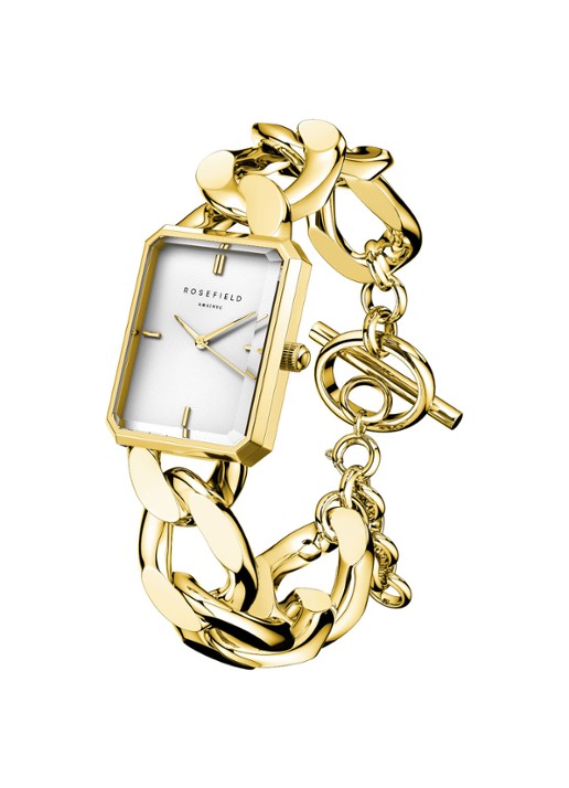 Rosefield The Octagon XS Studio horloge SWGSG-O55 - detail goud