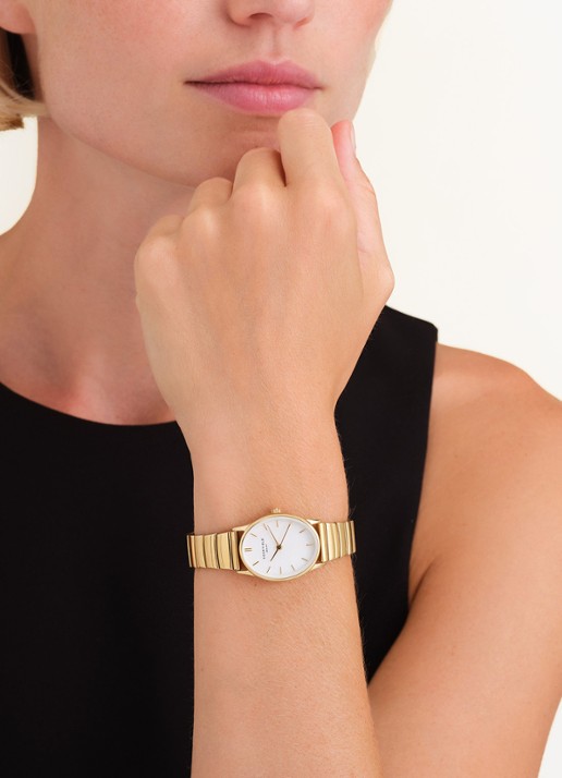 Rosefield The Oval horloge OVWGSG-OV16 - voorkant 4 goud