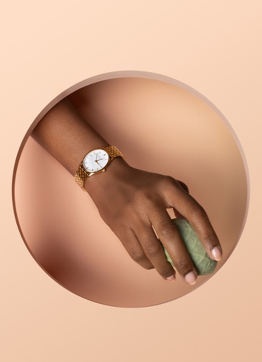 Rosefield The Oval horloge OWGSG-OV01 - voorkant 3 goud
