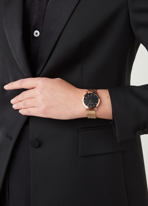 Rosefield The Tribeca horloge TBR-T59 - voorkant 2 roségoud