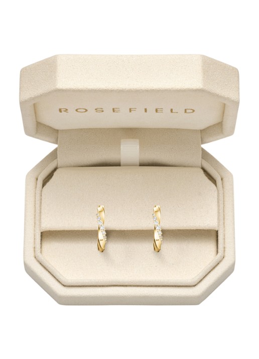 Rosefield Twirl oorringen van 14 karaat geelgoud - detail 3 goud