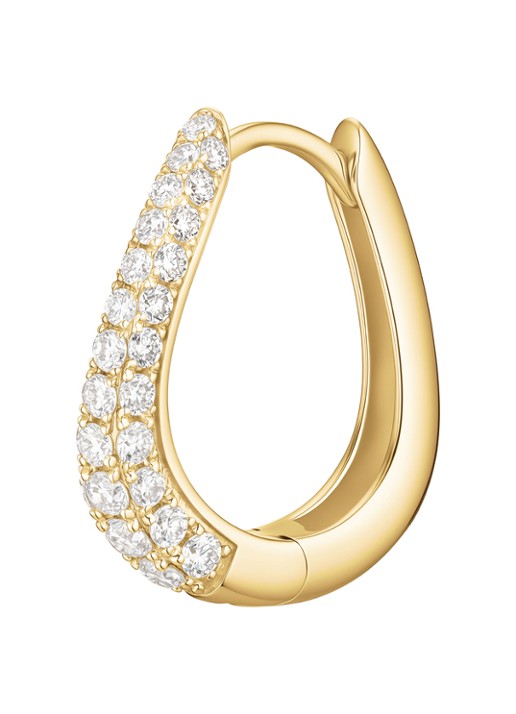 Rosefield Wave Pave oorringen van 14 karaat goud - detail goud