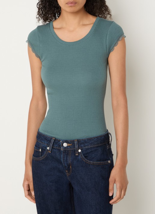 Rosemunde Baybay T-shirt met details van kant