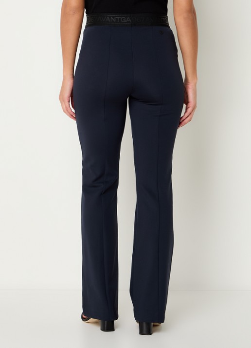 Rosner Studio Alisa high waist flared legging met logoband - achterkant 3 donkerblauw
