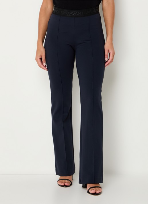 Rosner Studio Alisa high waist flared legging met logoband