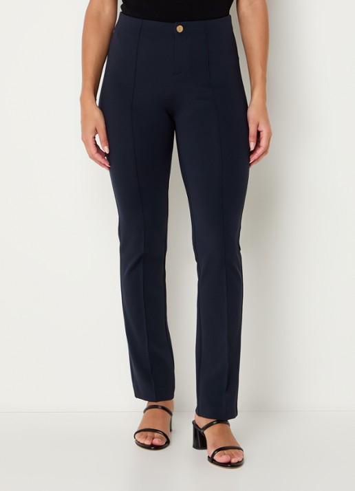 Rosner Studio Alisa high waist slim fit pantalon met persplooi