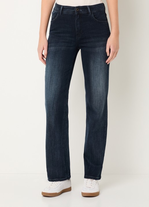 Rosner Studio Aubrey high waist slim fit jeans met steekzakken - detail 4 donkerblauw