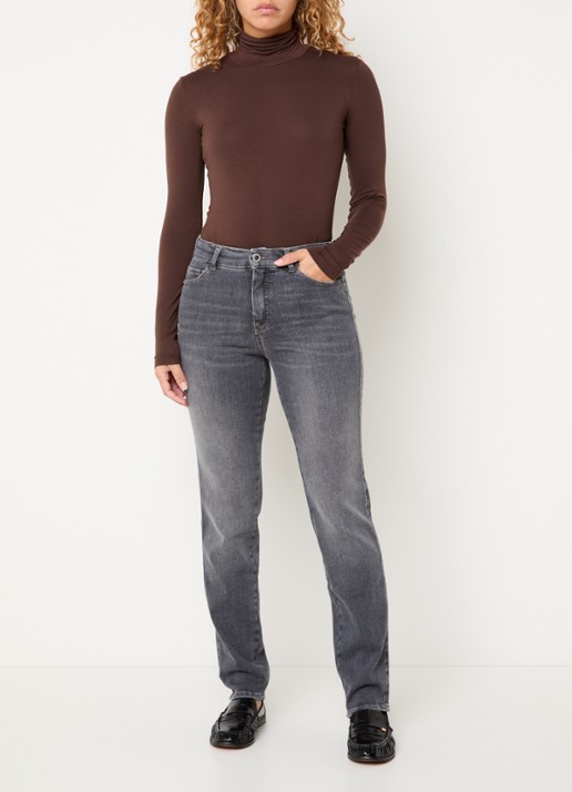 Rosner Studio Audrey high waist slim fit jeans met steekzakken - voorkant 5 middengrijs