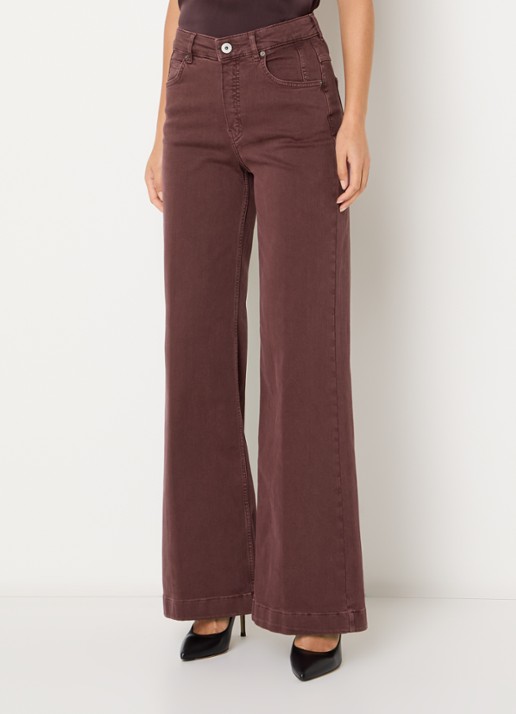 Rosner Studio Audrey high waist wide leg jeans met medium wassing